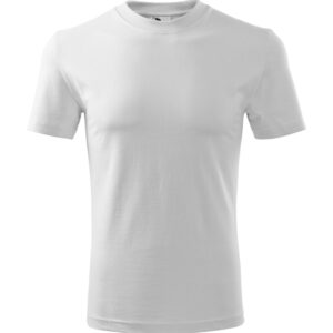 Unisex környakas póló, fehér, 160 g/m²