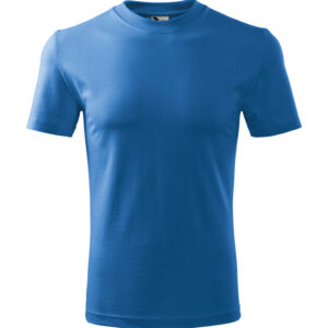 Unisex környakas póló, azúrkék, 200 g/m²