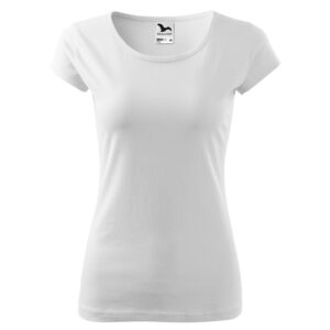 Női rövid ujjú póló, fehér, 150 g/m²