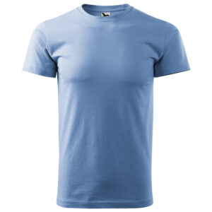 Férfi környakas póló, égszínkék, 160 g/m²