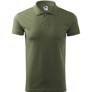 Férfi galléros póló, khaki, 180 g/m²