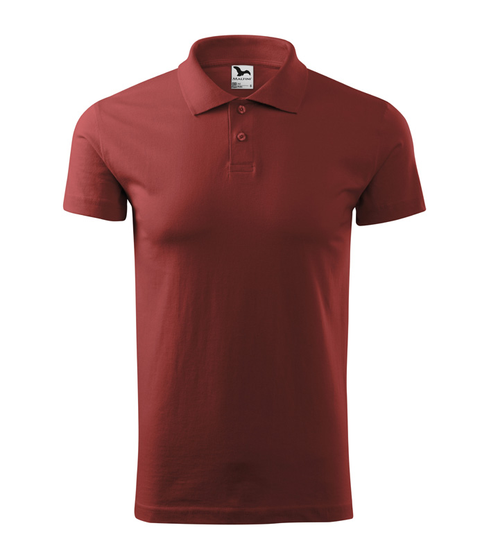 Férfi galléros póló, terra, 180 g/m²