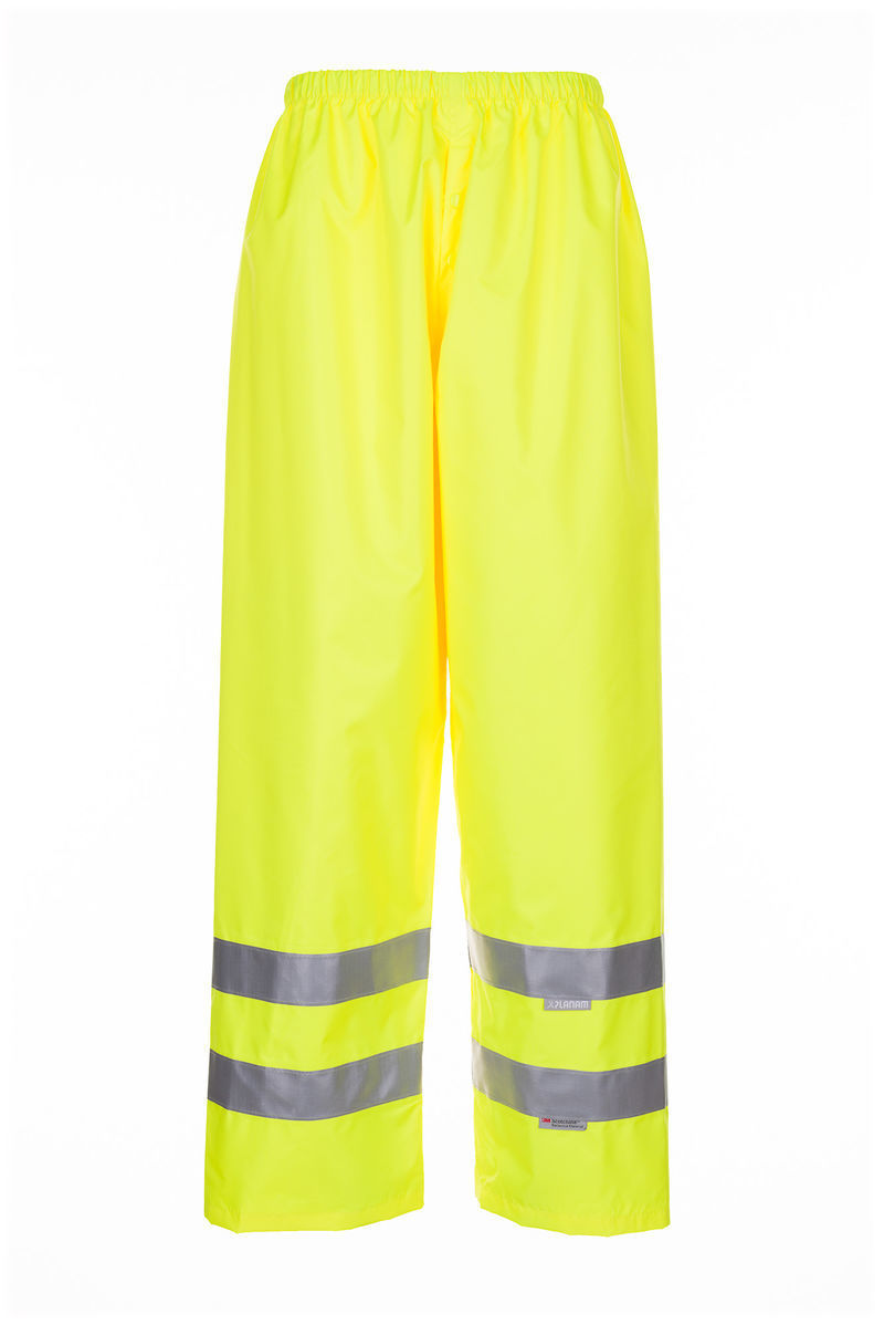 Jól-láthatósági derekas esőnadrág, sárga