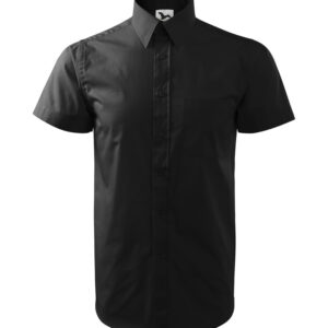 Férfi rövid ujjú ing, fekete, 120 g/m²