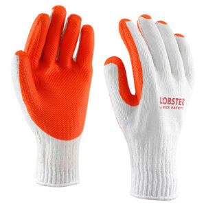 Vágásbiztos kötött kesztyű, vulkanizált tenyérrel