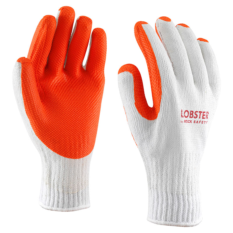 Vágásbiztos kötött kesztyű, vulkanizált tenyérrel