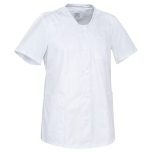 Rövid ujjú női köpeny, fehér