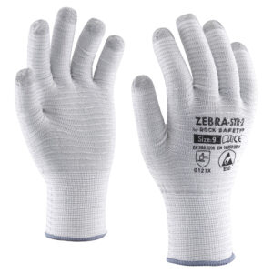 Karbon csíkos, kötött kesztyű, mártás nélkül