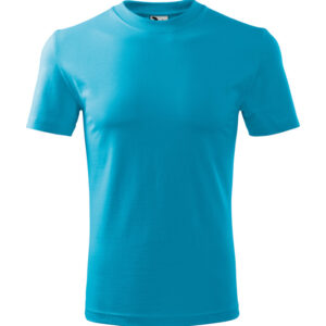 Unisex környakas póló, türkiz, 200 g/m²