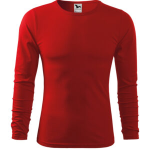 Férfi hosszú ujjú póló, piros, 160 g/m²