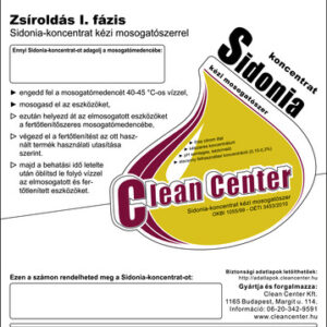 Sidonia-koncentrat I. fázis kisérőmatrica