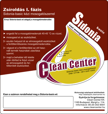 Sidonia-basic I. fázis kísérőmatrica