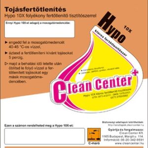 Hypo tojásfertőtlenítés kísérőmatrica