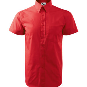 Férfi rövid ujjú ing, piros, 120 g/m²