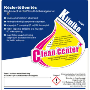 Kliniko-Sept kézfertőtlenítő HABszappan kísérőmatrica