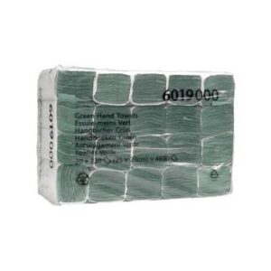 KC 6019 Hostess Small Z hajt.kéztörlő,  1 rétegű,  krepp,  zöld,  23x25cm