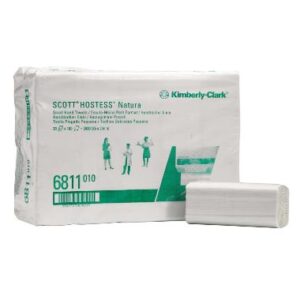 KC 6811 Hostess Natura Small Z hajtogatott kéztörlő,  natúr,  2 rétegű,  23x25 cm
