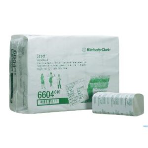KC 6604 Scott Excellent Interfold hajtogatott kéztörlő,  2 réteg,  fehér,  23x25cm