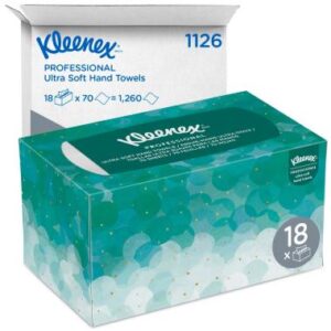 KC 1126 Kleenex Ultra Soft Pop-Up összehajtogatott kéztörlő, 1 rét, M, 70 lap/doboz