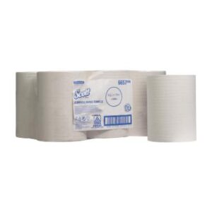 KC 6657 Scott Slimroll tekercses kéztörlő,  Airflex 1 rétegű,  fehér, 20x25cm,  165m
