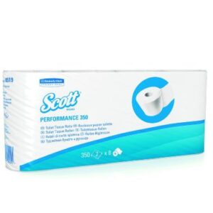 KC 8519-8 Scott 350 kistekercses WC papír,  fehér,  2 rétegű,  350lap,  12x9, 5cm
