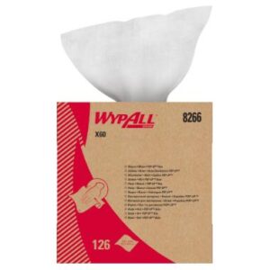 KC 8266 WypAll X60 ipari törlő,  fehér,  pop-up dobozban,  43x21cm,  126 lap
