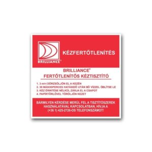 Brilliance Matrica Kézfertőtlenítés Fertőtlenítős kéztisztítóval