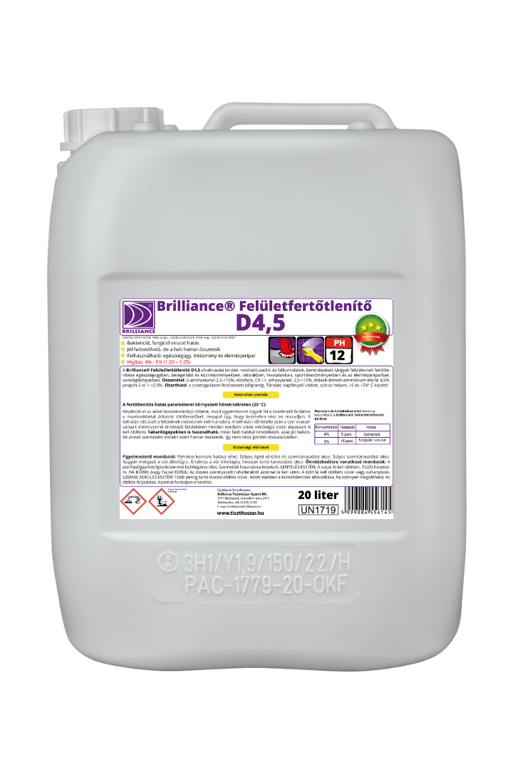 Brilliance® Felületfertőtlenítő D4,5 - 20 liter