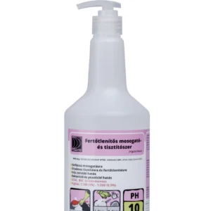 Fertőtlenítős mosogató- és tisztítószer adagoló flakon pumpával 750ml (üres)