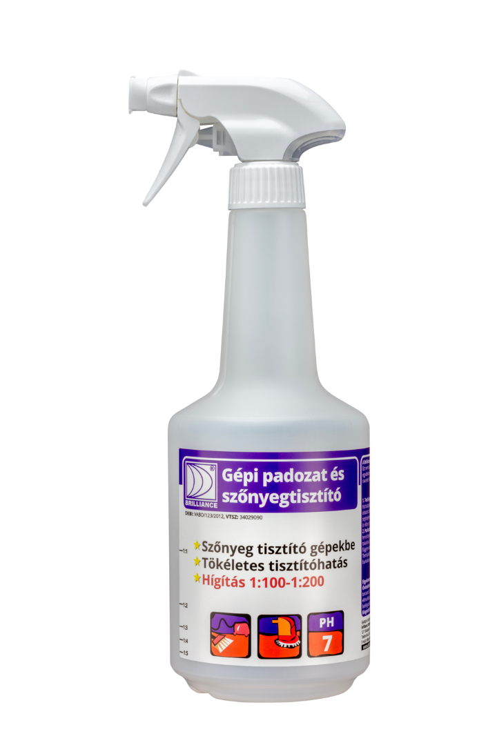 Gépi padozat és szőnyegtisztító adagoló flakon szórófejjel 750ml (üres)