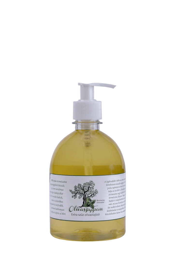Olívaszappan (extraszűz olívaolajból) borsmenta kivonattal 500 ml